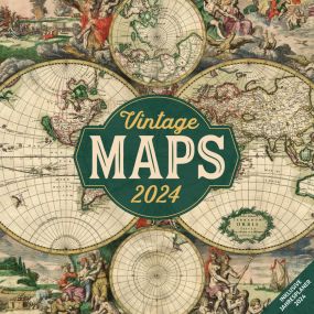 Kalender Vintage Maps 2023, 30x30 cm als Werbeartikel