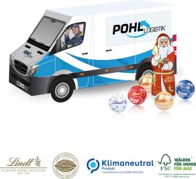 Präsent Weihnachts-Transporter als Werbeartikel