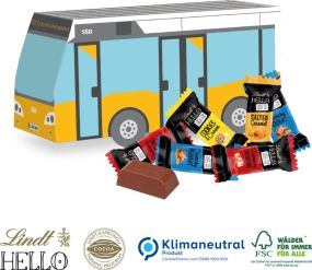 3D Präsent Bus, Klimaneutral, FSC® als Werbeartikel