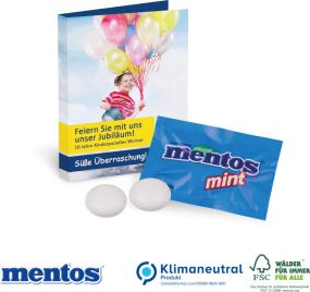 Werbe-Klappkarte mit Mentos Mint 2er als Werbeartikel