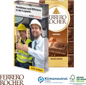 Ferrero Rocher Tafel, Klimaneutral, FSC® als Werbeartikel