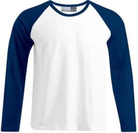 Promodoro Kinder Baseball T-Shirt Langarm als Werbeartikel