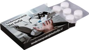 Medizinbox mit Blister Pfefferminz als Werbeartikel