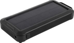 Metmaxx® Solar Powerbank SolarBank10ProInduction schwarz als Werbeartikel