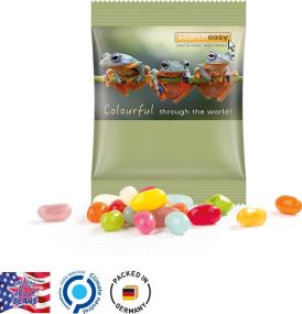 Minitüte American Style Jelly Beans, auch mit kompostierbarer Folie - inkl. Druck als Werbeartikel