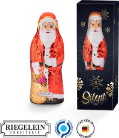 Riegelein Weihnachtsmann in Werbebox - inkl. Druck als Werbeartikel