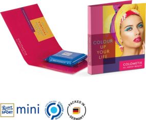 Werbekarte Midi mit Ritter SPORT Mini Schokolade - Sorte nach Wahl - inkl. Druck als Werbeartikel