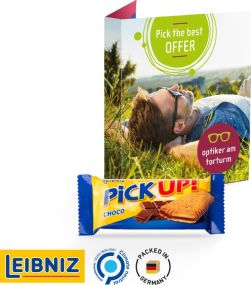 Werbekarte Midi mit Leibniz PickUp Mini - inkl. Druck als Werbeartikel