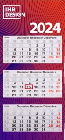 3-Monatswandkalender Mehrblock - 33 x 70 cm als Werbeartikel