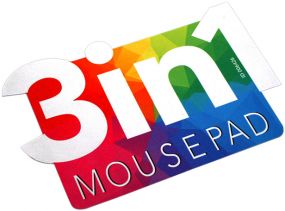 3in1 Mikrofaser Mousepad in Sonderform als Werbeartikel