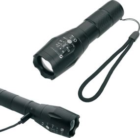 Schwarzwolf outdoor® Delgada wiederaufladbare CREE T6 Taschenlampe als Werbeartikel