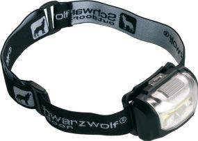 Schwarzwolf outdoor® Tronador schwenkbare Stirnlampe als Werbeartikel