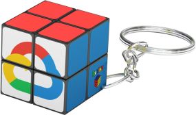 Zauberwürfel das Original - Rubik´s Cube 2x2 (24 mm) mit Schlüsselanhänger - inkl. Druck als Werbeartikel