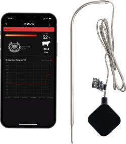 Grillthermometer mit App und Bluetooth Temperaturfühler als Werbeartikel