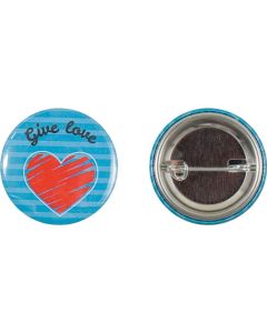 Metallbutton 31 mm mit doppelt gesicherter Nadel - inkl. Werbedruck