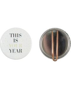 Metallbutton 37 mm mit Clip - inkl. Werbedruck