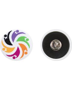 Textil-Button 25 mm mit Pin und Clutch - inkl. Werbedruck