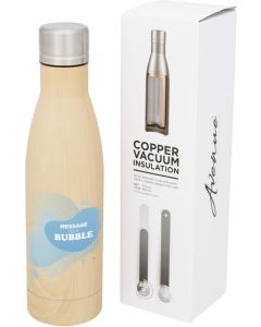 Vasa Kupfer-Vakuum Isolierflasche in Holzoptik, 500 ml
