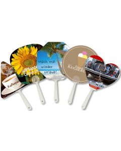 Handfächer mit Griff, Form 2 Rund