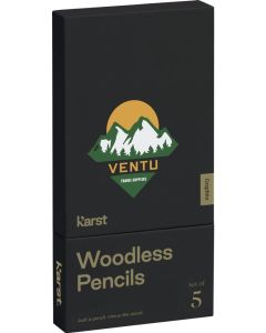 Karst® 5er-Pack 2B holzlose Graphitstifte