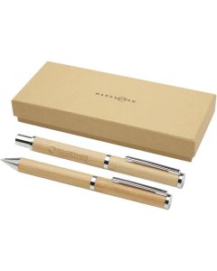 Apolys Kugelschreiber und Tintenroller Geschenkset aus Bambus