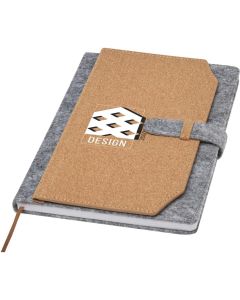 Viviana A5 Notizbuch aus recyceltem Filz und Kork