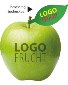LogoFrucht Apfel mit bedruckbarem Apfelblatt - inkl. LogoFrucht Druck