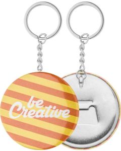 Button-Schlüsselanhänger KeyBadge Bottle, inkl. Digitaldruck