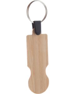 Einkaufswagen-Chip/Schlüsselanhänger aus Bambus BooCart
