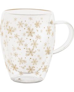 Weihnachts-Thermobecher aus Glas Snostro