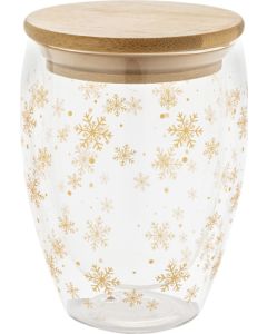 Weihnachts-Thermobecher aus Glas Bostro