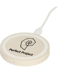 Naka kabelloses 5W Ladepad aus Weizenstroh