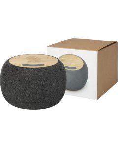 Ecofiber Bambus/RPET Bluetooth® Lautsprecher und kabelloses Ladepad
