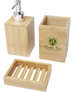 Restposten Hedon 3-teiliges Bambus Badezimmer-Set