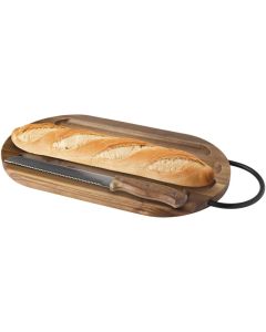 Prestige Akazienholz Schneidebrett mit Brotmesser