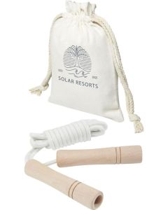 Denise Holz-Springseil im Baumwollbeutel