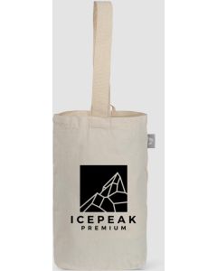 Weintasche aus recycelter Baumwolle (225 g/m²) - inkl. Werbedruck