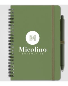 Höga Repreve A5 Spiralnotizblock, 130 Seiten, liniert - inkl. Werbedruck