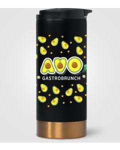 Astrid doppelwandiger Edelstahlbecher, 385 ml - inkl. Werbedruck