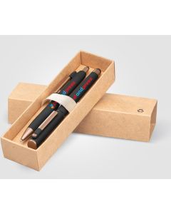 York Kugelschreiber-Geschenkset aus recyceltem Kunststoff - inkl. Werbedruck