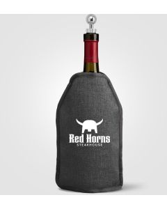 Nest Weinflaschen-Kühltasche mit meliertem Muster aus recyceltem Polyester – 16,3 x 22,5 cm - inkl. Werbedruck