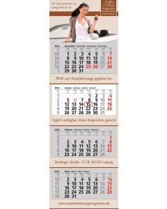 4 Monats-Wandkalender Premium 4, 4-sprachig
