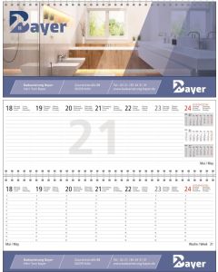 Quer-Terminplaner Business Exclusiv 2, 6-sprachig