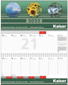 Quer-Terminplaner Business-Plus Register, deutsch