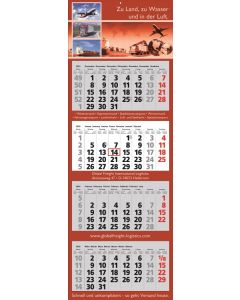 4 Monats-Wandkalender Classic 4, 7-sprachig