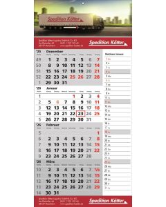 4 Monats-Wandkalender Memo, deutsch - mit Fußleiste