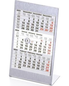 Aufstellkalender Edelstahl 2 Jahre