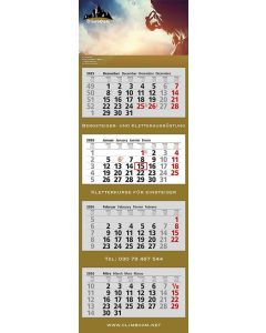 4 Monats-Wandkalender Basic 4 eco, 4-sprachig