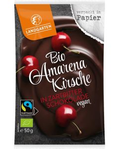Landgarten Bio Amarenakirsch in Zartbitterschokolade 50g