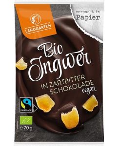 Landgarten Bio ingwer in Zartbitterschokolade 70g